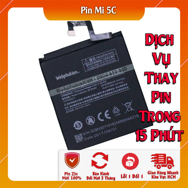 Pin Webphukien cho Xiaomi Mi 5C Mi5C  Việt Nam (BN20) - 2860mAh 